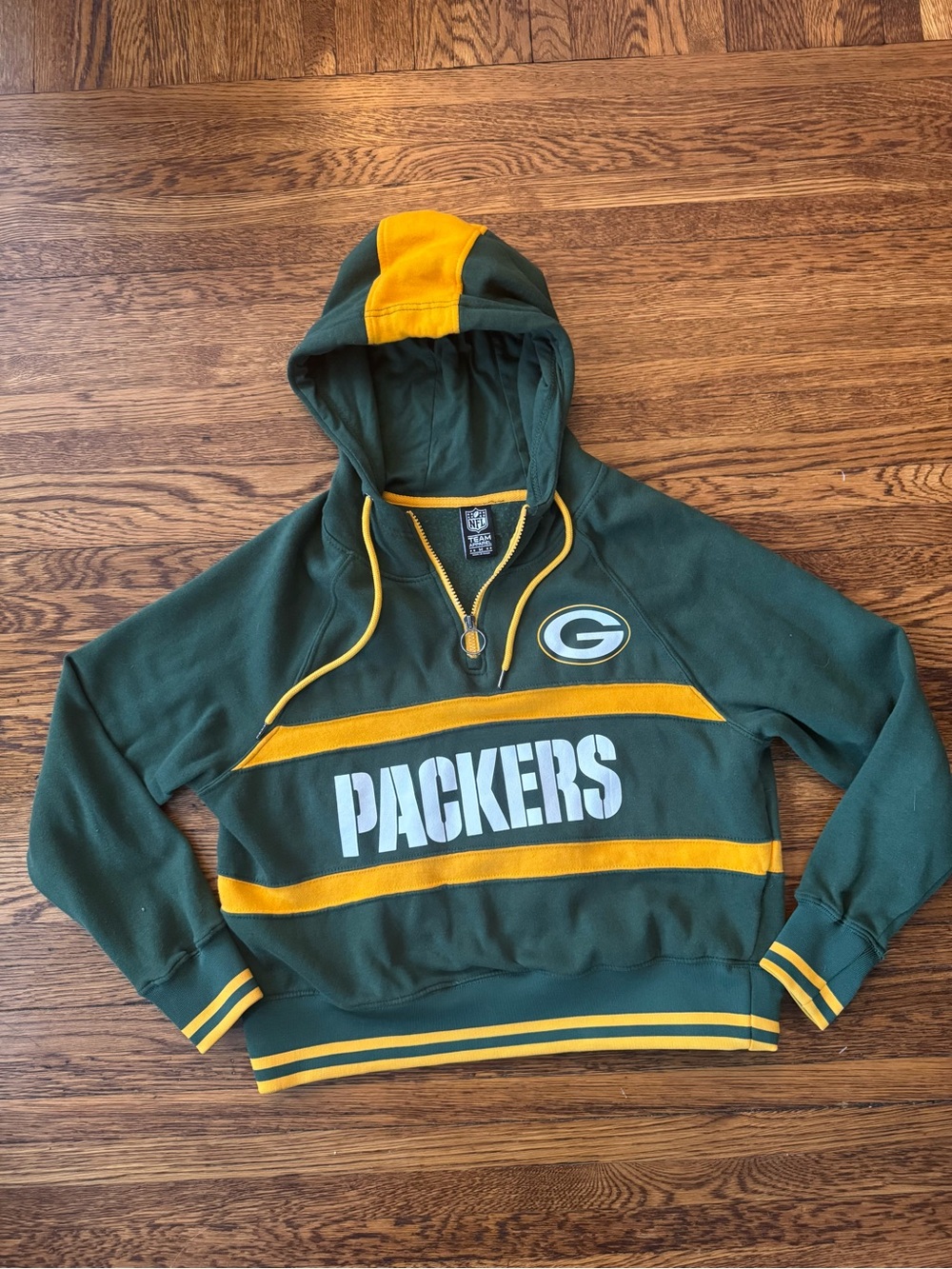 GREENBAY PACKERS NFL Green & Gold Packers Pullover Hoodie - WOMEN
